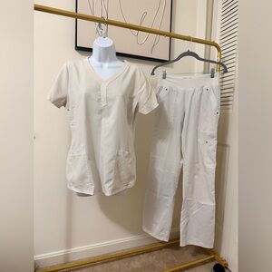 Healing Hands White Pants and Top Set